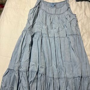 CeCe Light Denim Midi